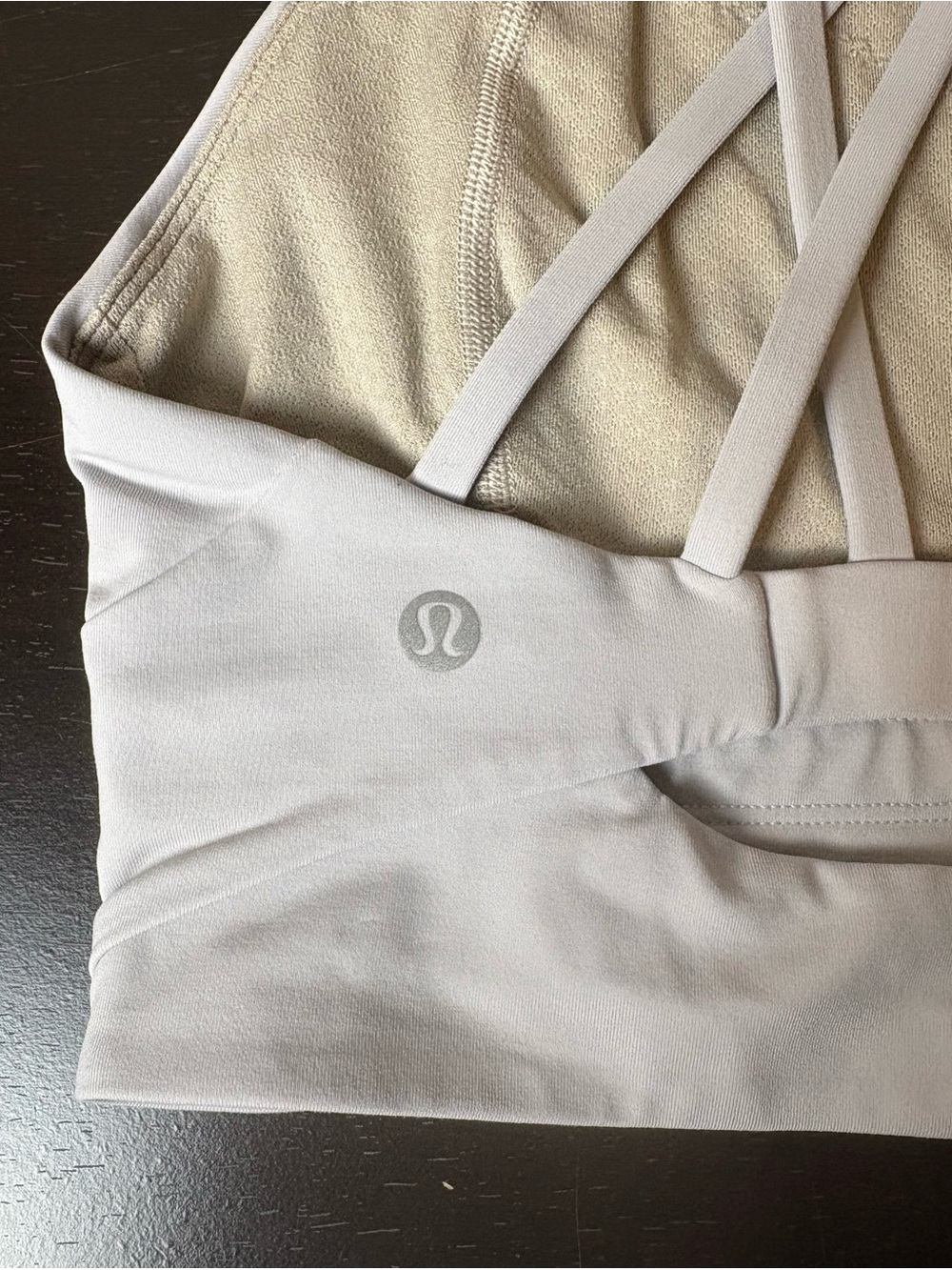 lululemon athletica Light Gray Strappy Sports Bra